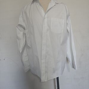Jos. A. Bank White Pinstripe Dress Shirt